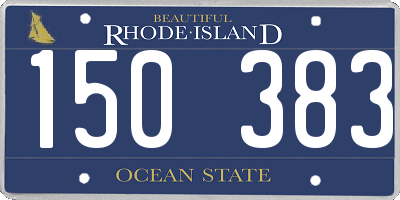 RI license plate 150383