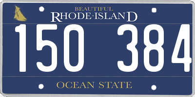 RI license plate 150384