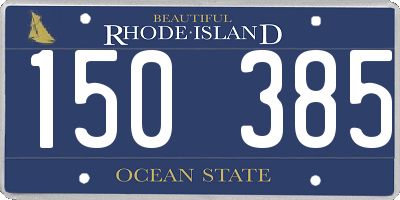 RI license plate 150385