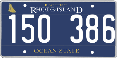 RI license plate 150386