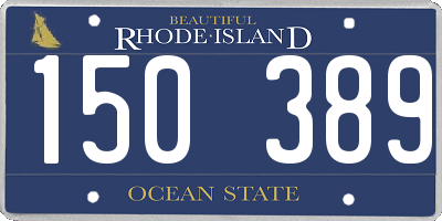 RI license plate 150389