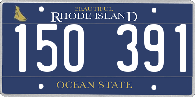 RI license plate 150391