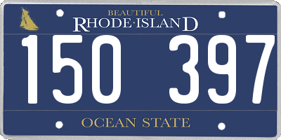 RI license plate 150397