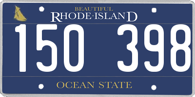 RI license plate 150398