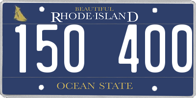 RI license plate 150400