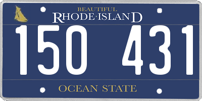 RI license plate 150431