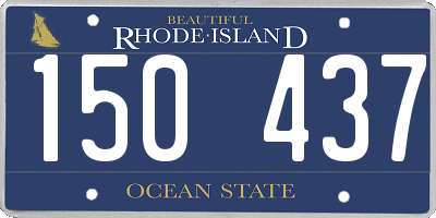 RI license plate 150437