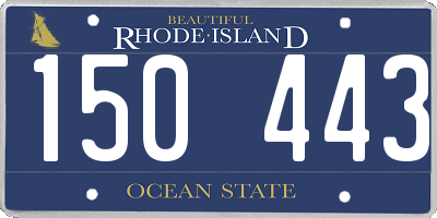 RI license plate 150443