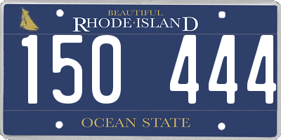 RI license plate 150444
