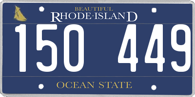 RI license plate 150449