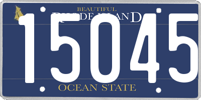 RI license plate 15045