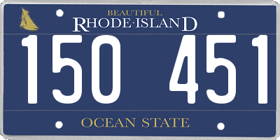 RI license plate 150451