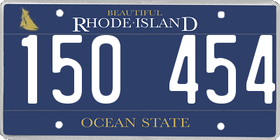 RI license plate 150454
