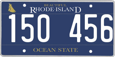 RI license plate 150456