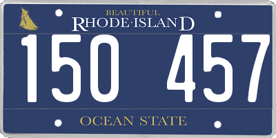 RI license plate 150457