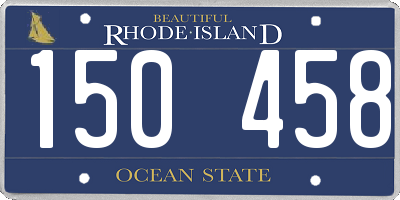 RI license plate 150458