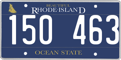RI license plate 150463