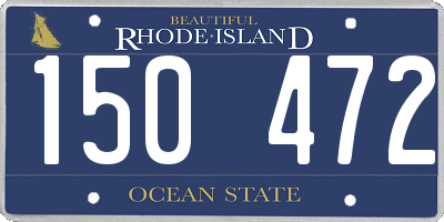 RI license plate 150472