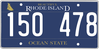 RI license plate 150478