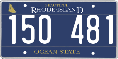 RI license plate 150481