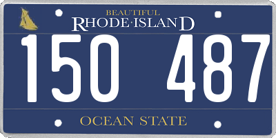 RI license plate 150487