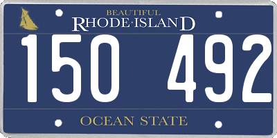 RI license plate 150492
