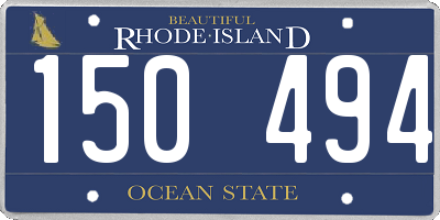 RI license plate 150494
