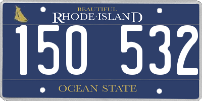 RI license plate 150532