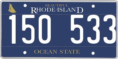 RI license plate 150533