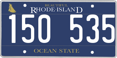 RI license plate 150535