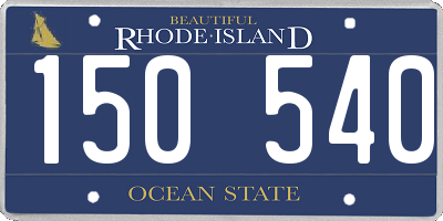 RI license plate 150540