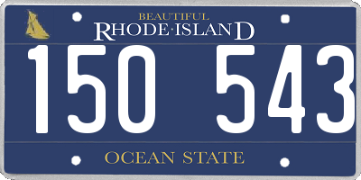 RI license plate 150543