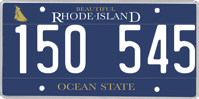 RI license plate 150545