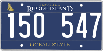 RI license plate 150547
