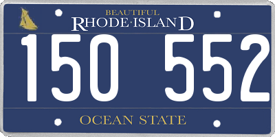 RI license plate 150552