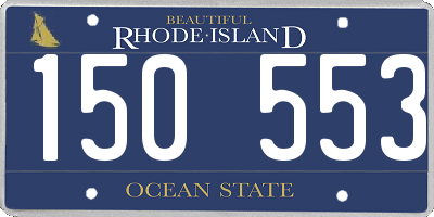RI license plate 150553