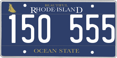 RI license plate 150555