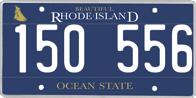 RI license plate 150556