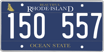 RI license plate 150557