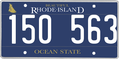 RI license plate 150563
