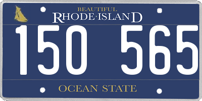 RI license plate 150565