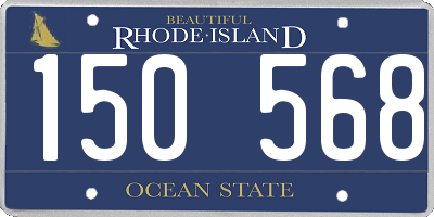 RI license plate 150568