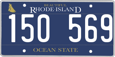 RI license plate 150569