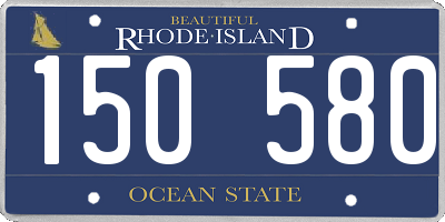 RI license plate 150580