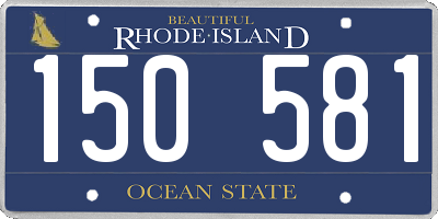 RI license plate 150581