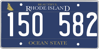 RI license plate 150582