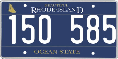 RI license plate 150585