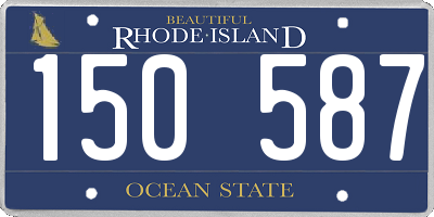 RI license plate 150587