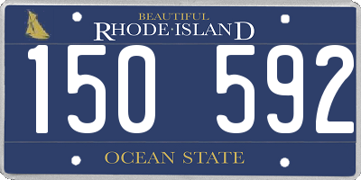 RI license plate 150592