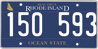 RI license plate 150593